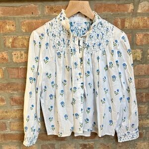 PINK CITY PRINTS
Cobalt Mini Blossom Bea Blouse